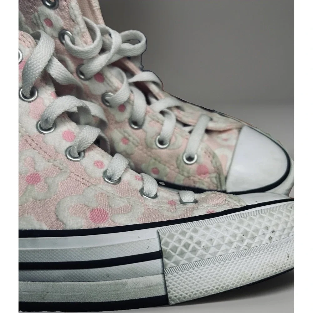 Converse Chuck Taylor All Star Platform Pink Floral High Tops 4Y or Women's Sz 6